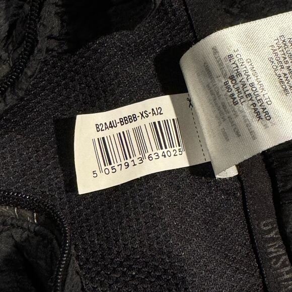 Gymshark Womens Jacket Speed Windbreaker Vented Packable Hood Black Size XS FK - Picture 6 of 7